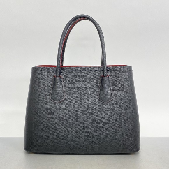 Prada Tote Bag Saffiano Leather Black Red - Picture 14 of 14